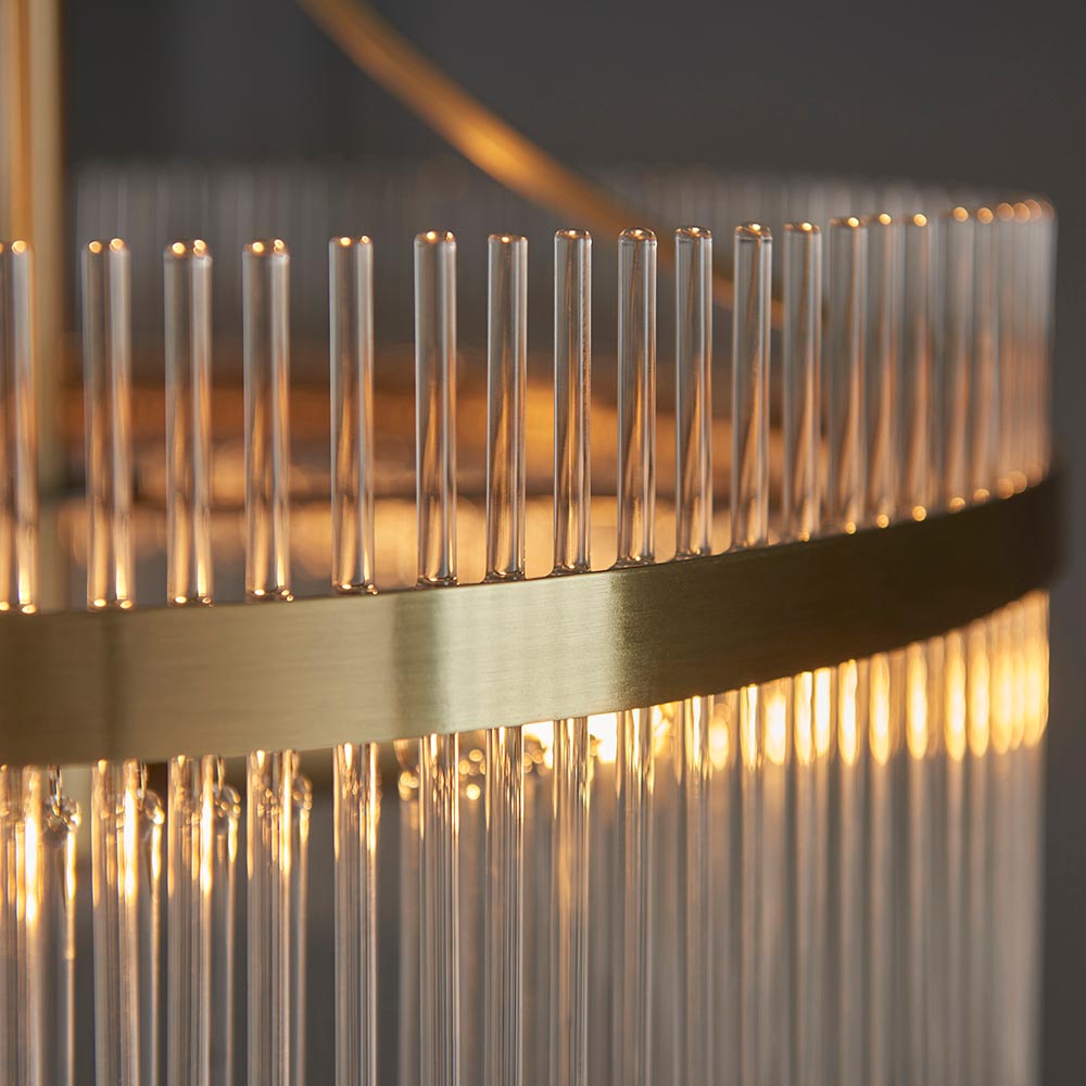 Axel 3lt Pendant Light in Antique Brass