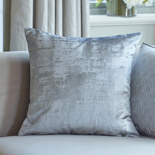 Textured scatter cushion in anthracite fabric