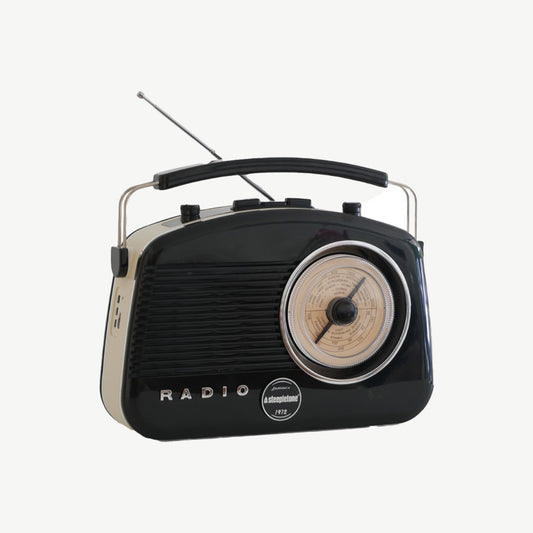 Baby Brighton Retro Style Portable Radio in Black