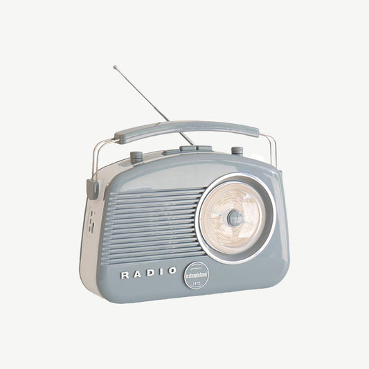 Brighton Retro Style Portable Radio in Grey