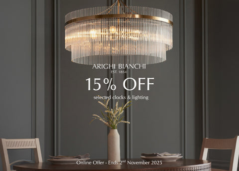 Shop 15% off Clocks & Lighting