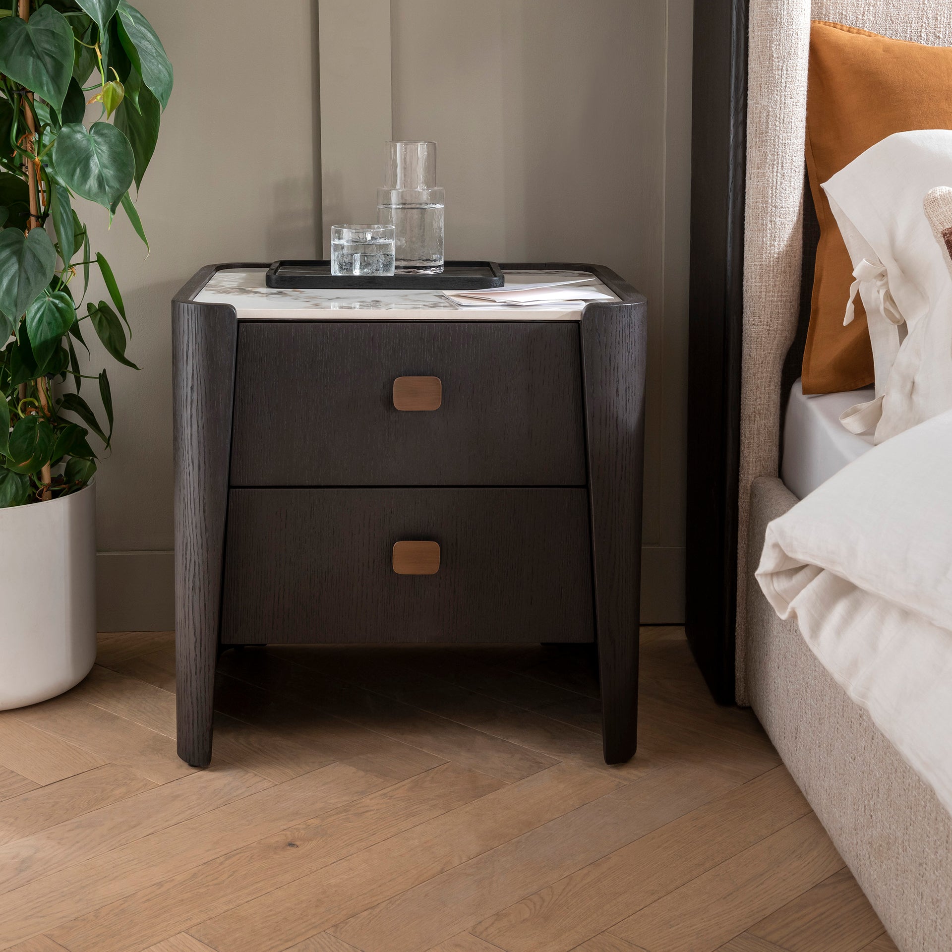Adara 2 Drawer Bedside Table
