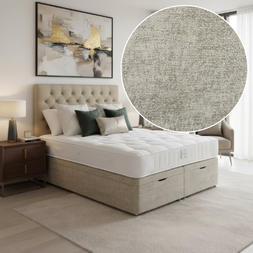 Arighi Bianchi Ottoman Antoinette Bed in Alaska Silver