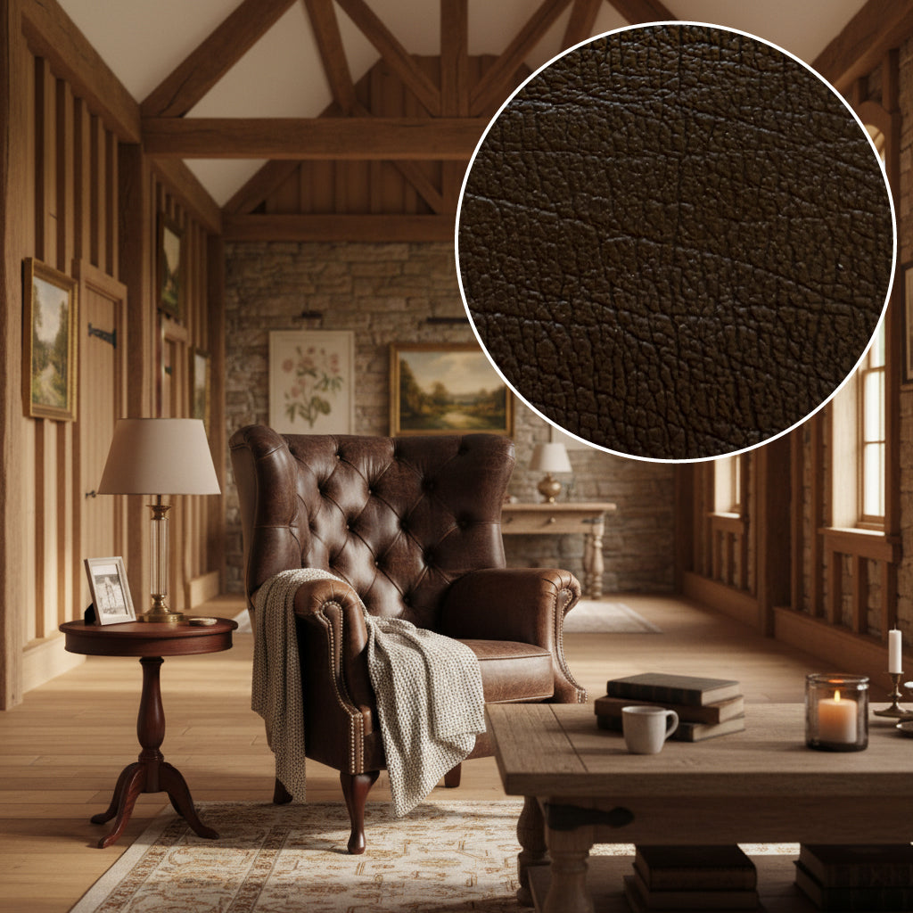 Albert Leather Armchair in Brown