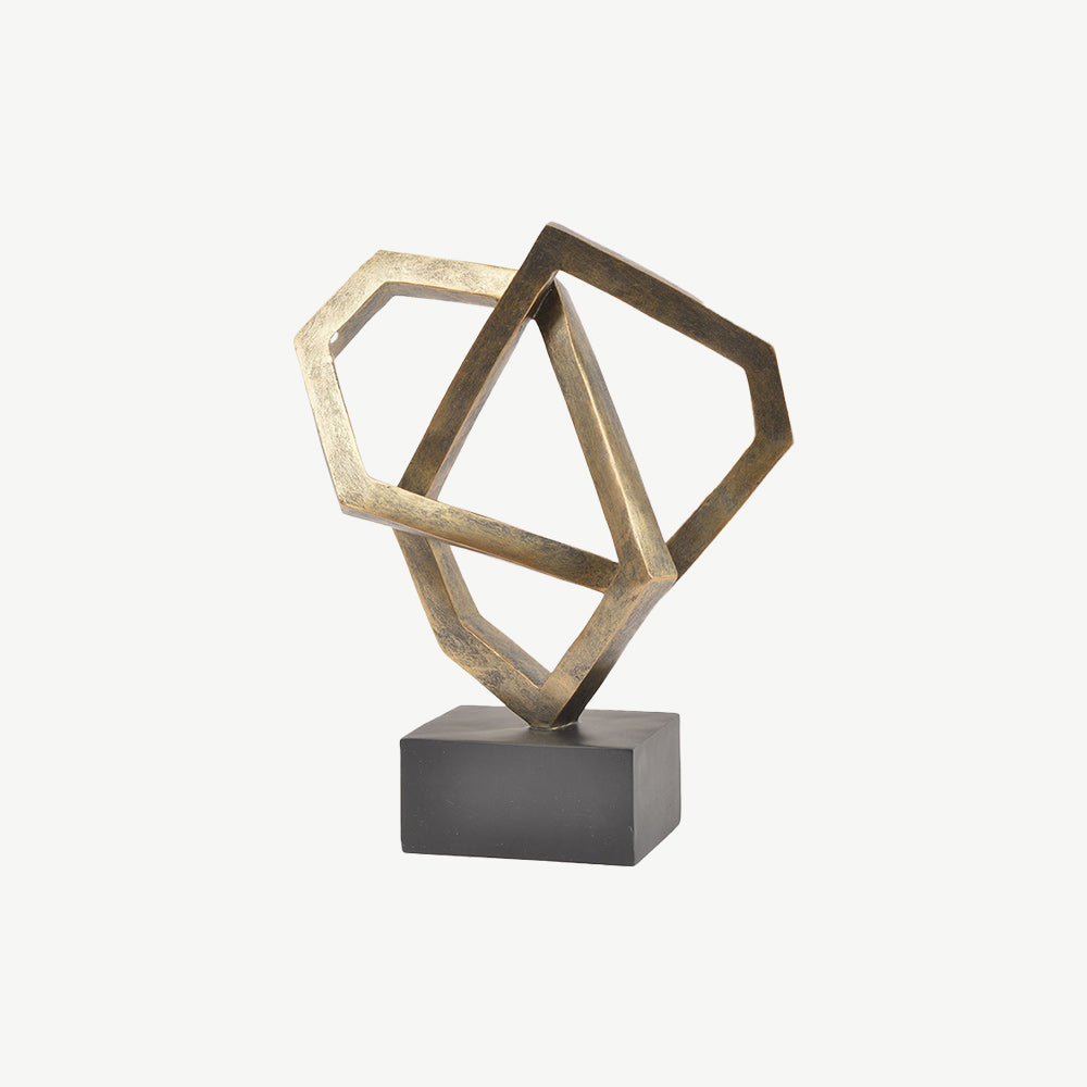 Antique Bronze Cubist Sculpture