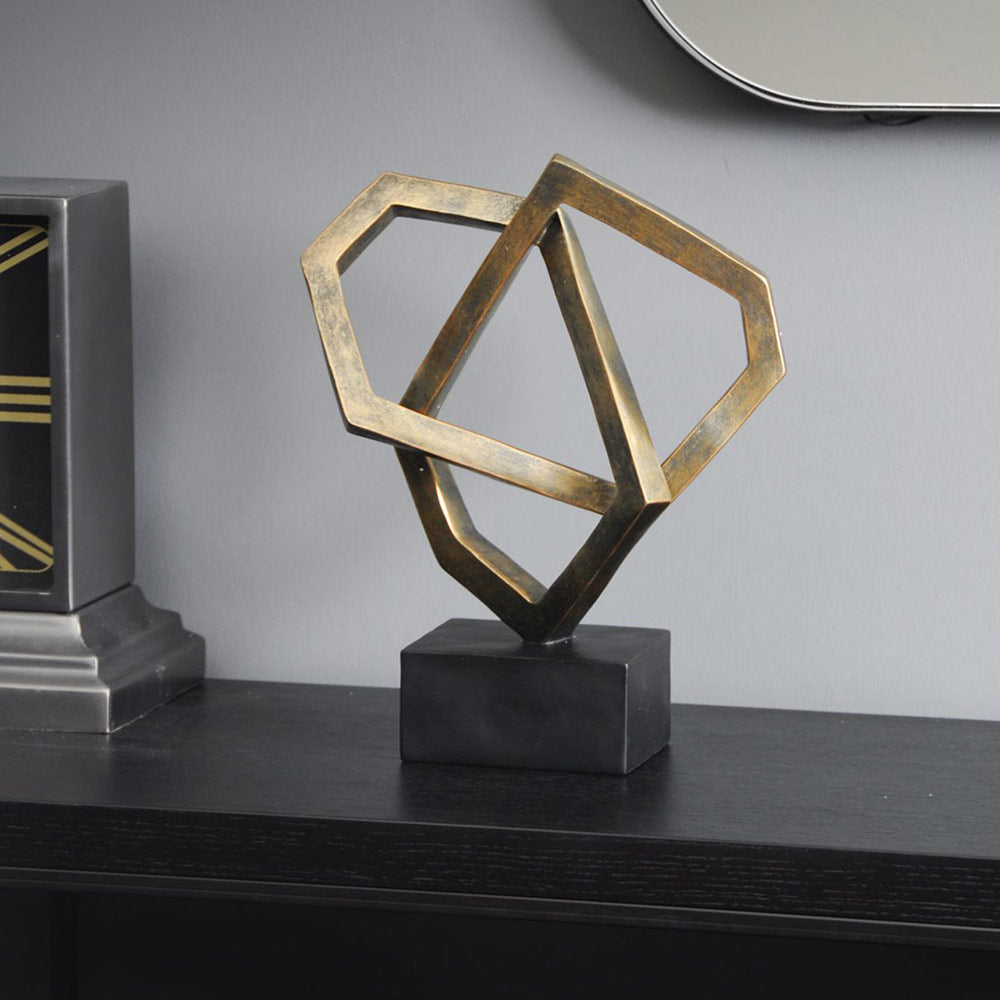 Antique Bronze Cubist Sculpture