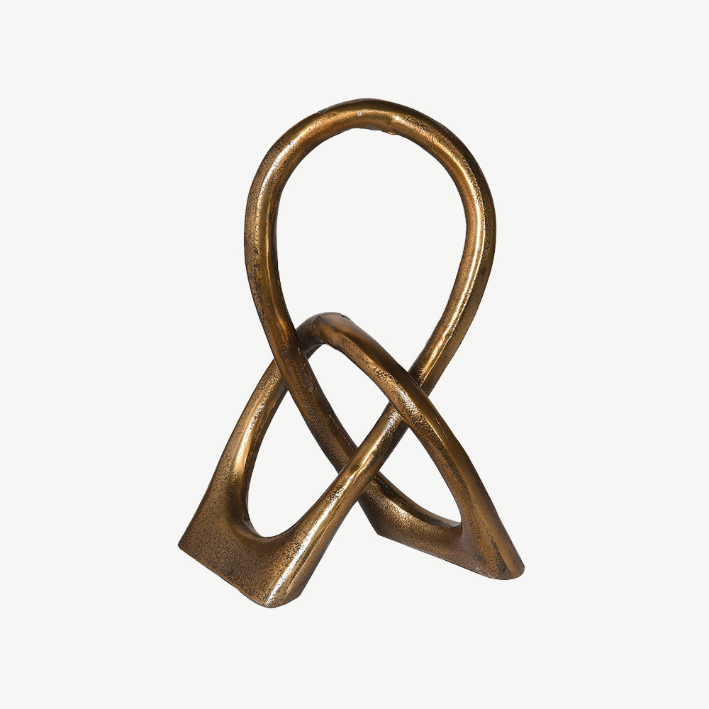 Antique gold loop sculpture 