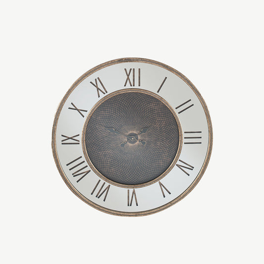 Antique Gold Geo Print Clock