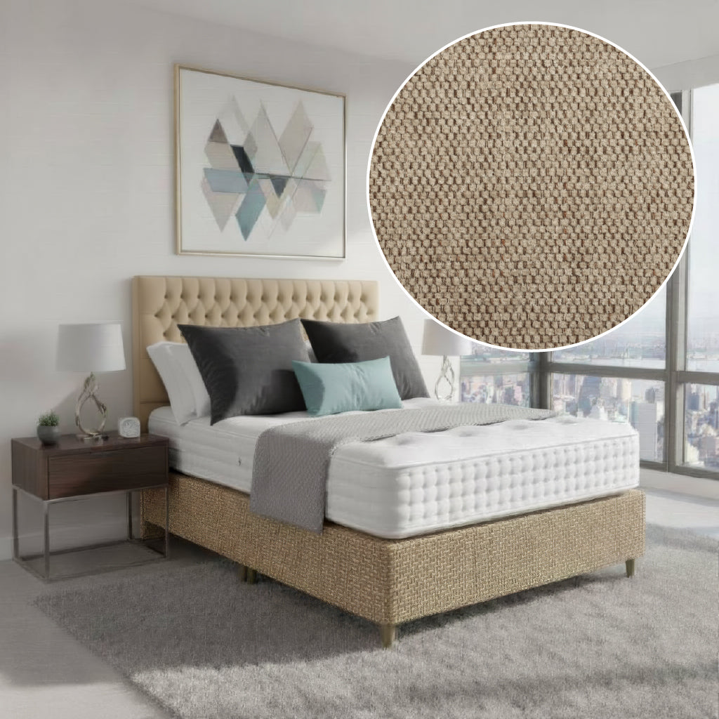 Arighi Bianchi Leg Bed Base in Ascot Biscuit