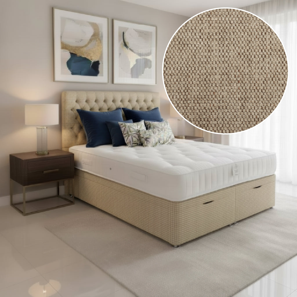 Arighi Bianchi Ottoman Bed Base in Ascot Biscuit