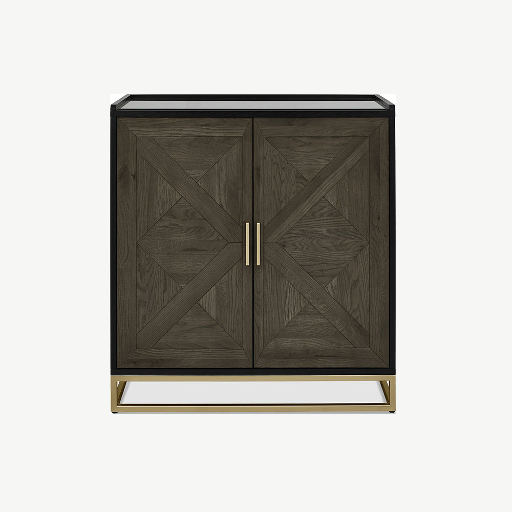 Atlas Fumed Oak Drinks Cabinet