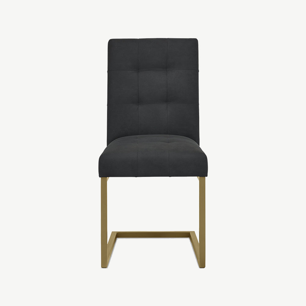 Atlas Fumed Oak Upholstered Cantilever Chair