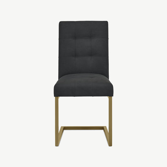 Atlas Fumed Oak Upholstered Cantilever Chair