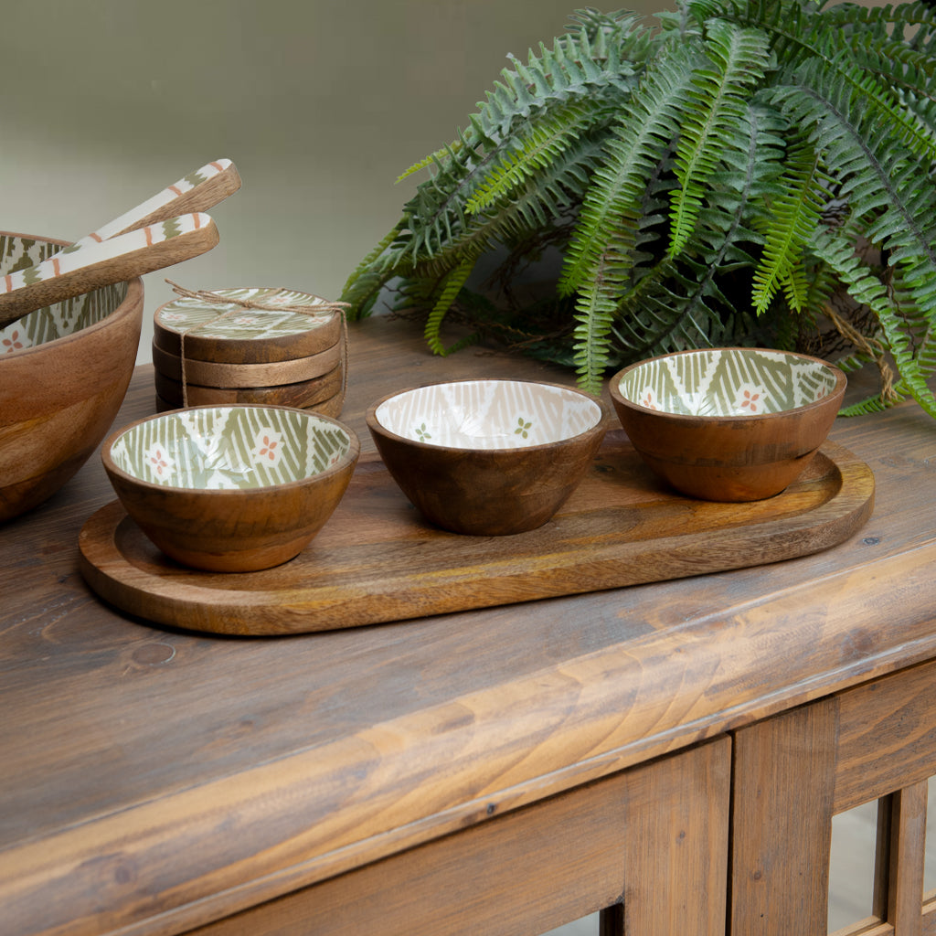 Aztec-Inspired Set of 3 Nibble Bowls