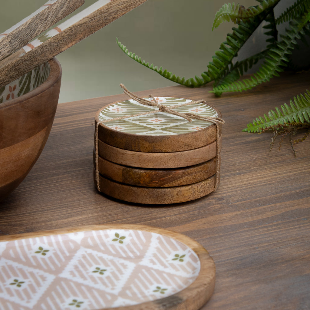 Set of 4 Aztec-Inspired Coasters