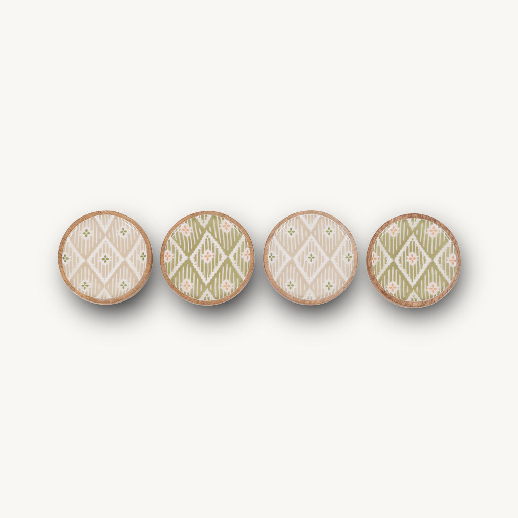 Set of 4 Aztec-Inspired Coasters