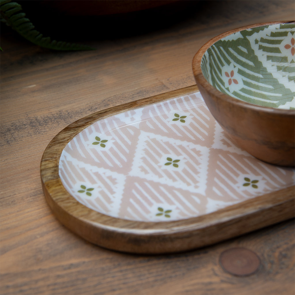 Aztec-Inspired Set of 2 Serving Trays