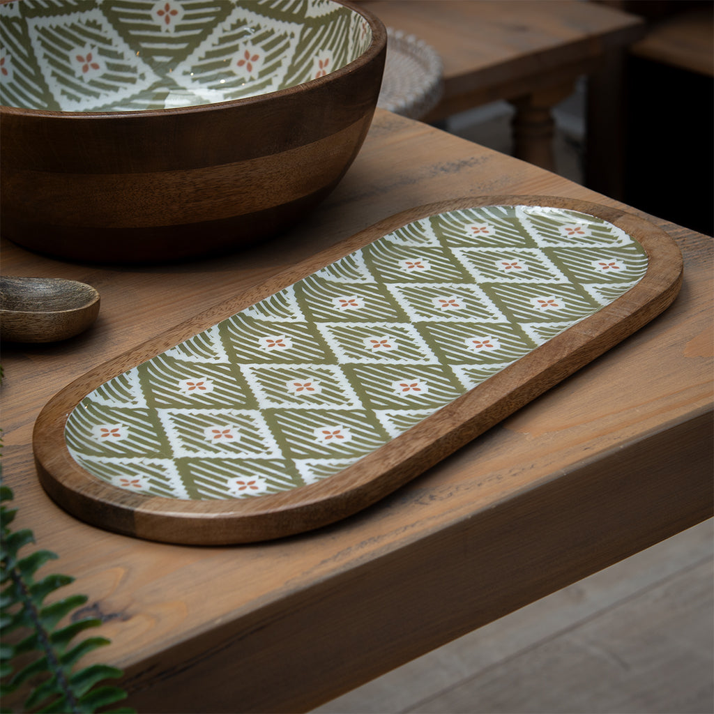 Aztec-Inspired Set of 2 Serving Trays