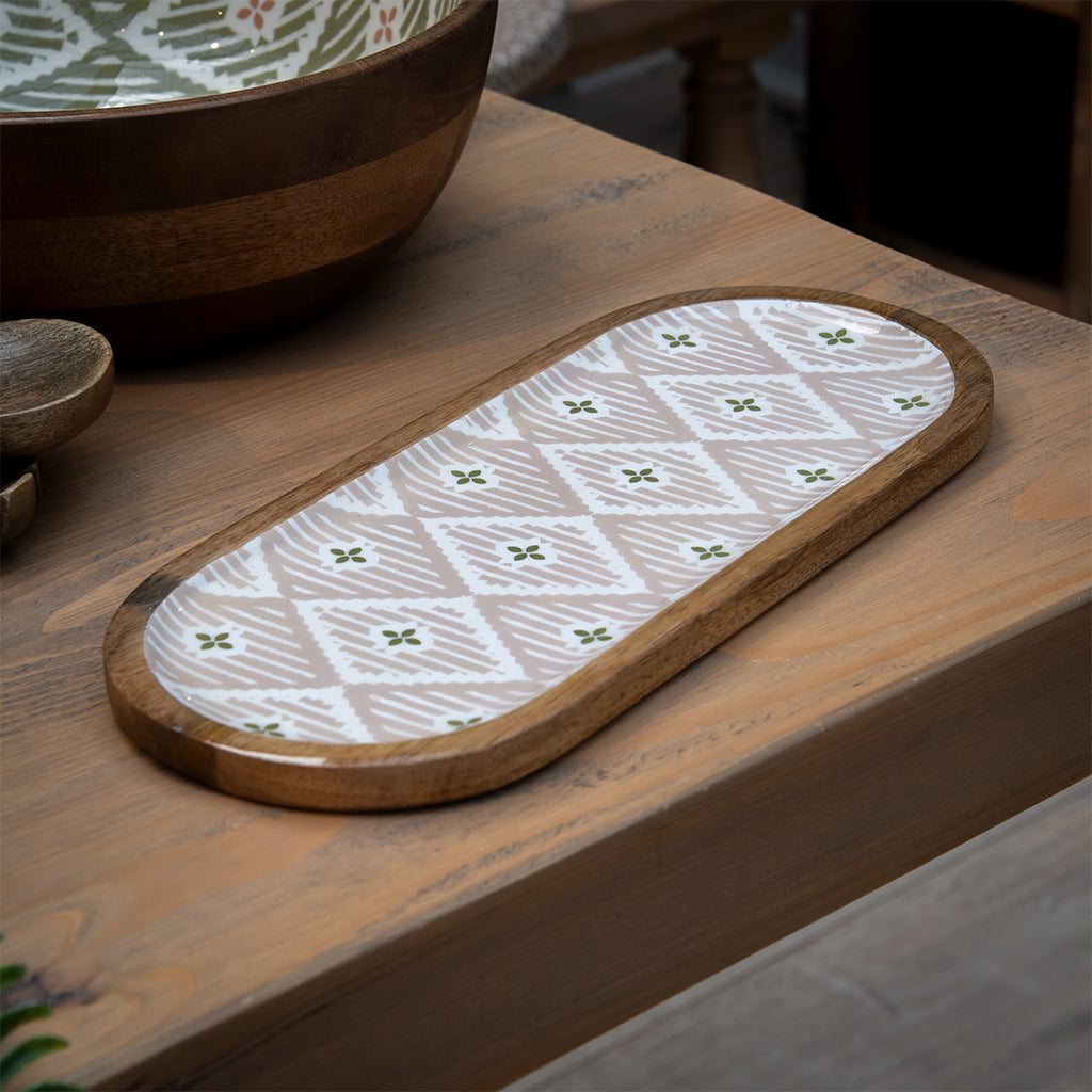 Aztec-Inspired Set of 2 Serving Trays