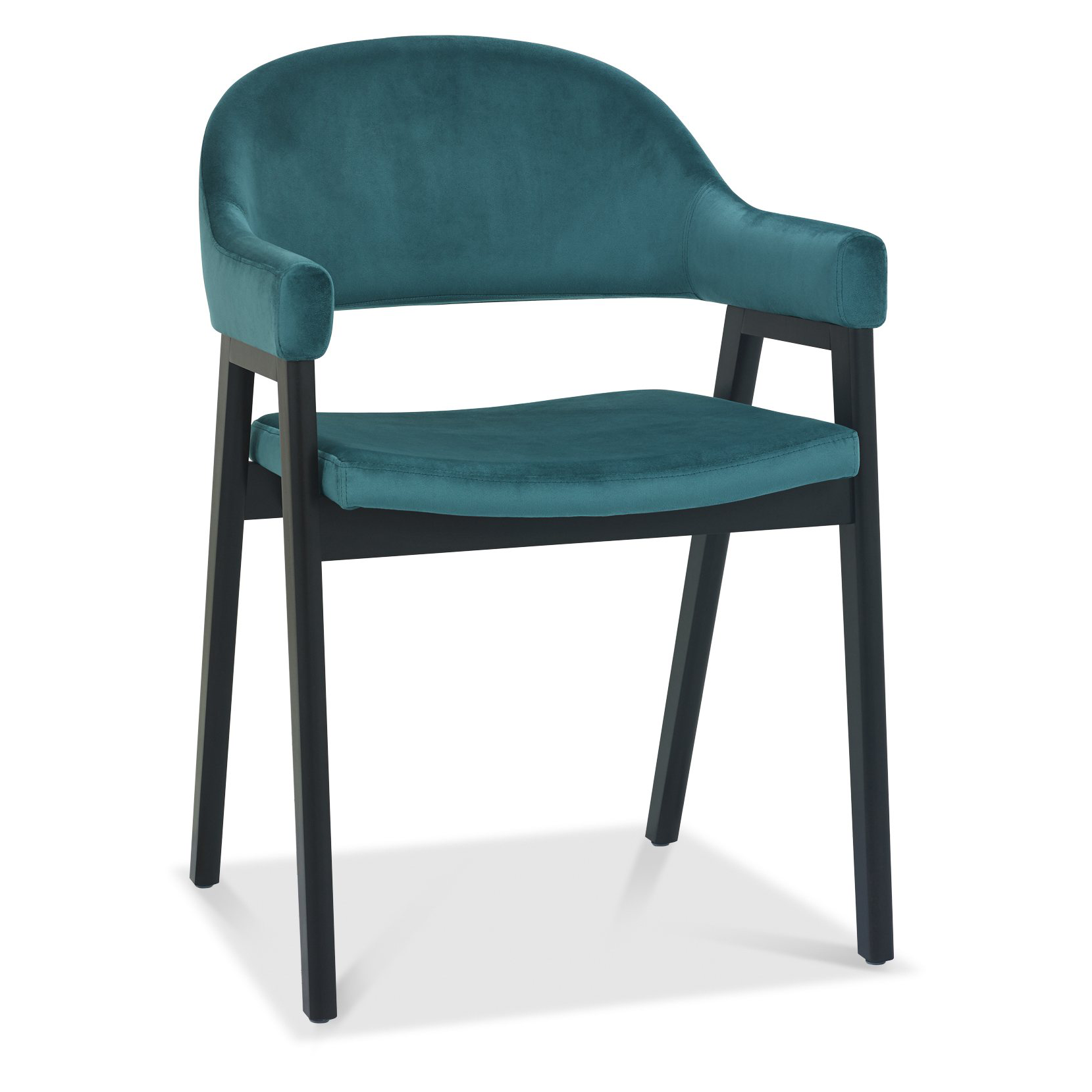 Highgate Peppercorn Armchair in Azure Velvet