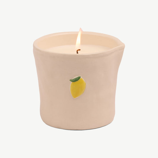 Bistro Lemon Ceramic Candle