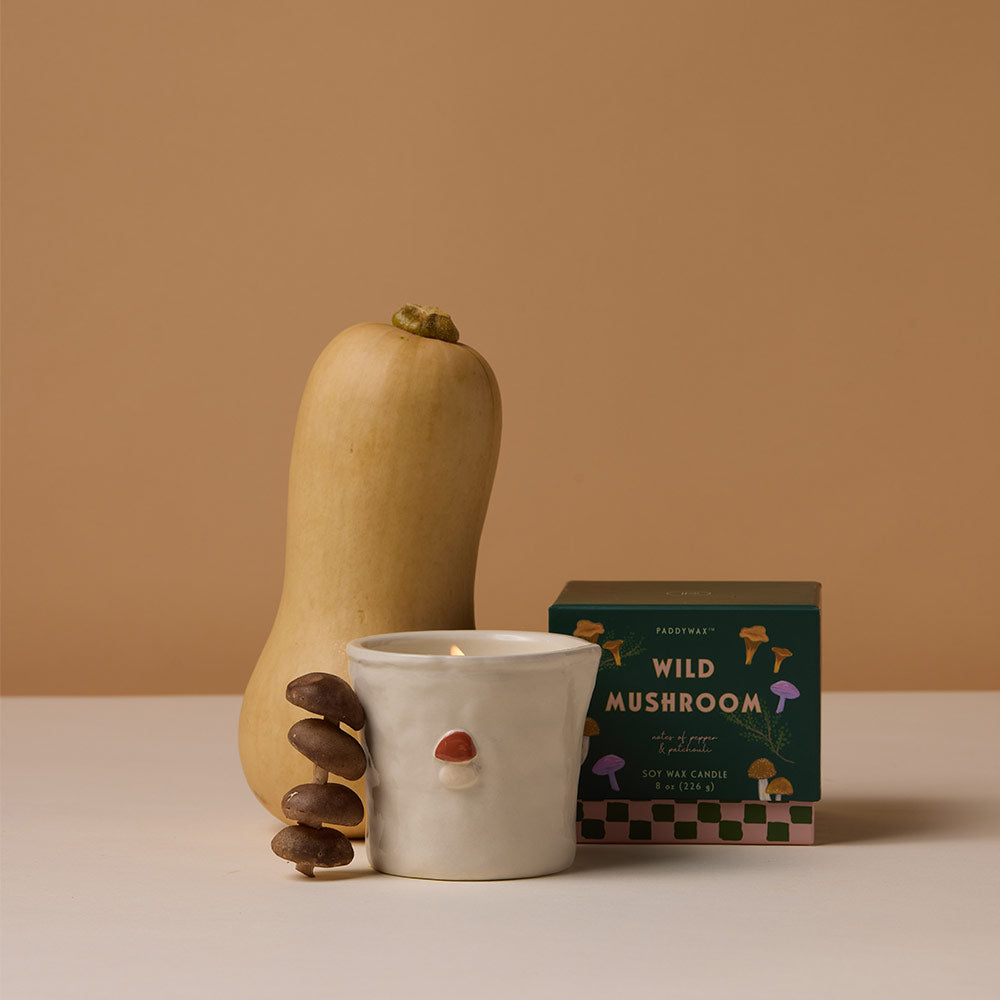 Bistro Mushroom Ceramic Candle