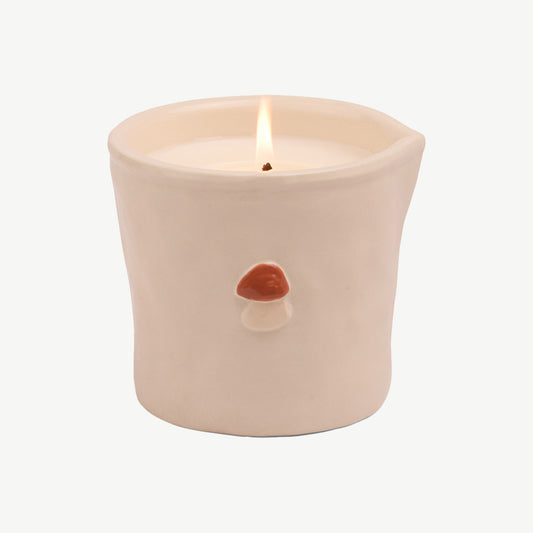 Bistro Mushroom Ceramic Candle