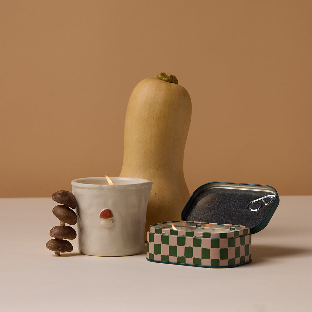 Bistro Mushroom Ceramic Candle