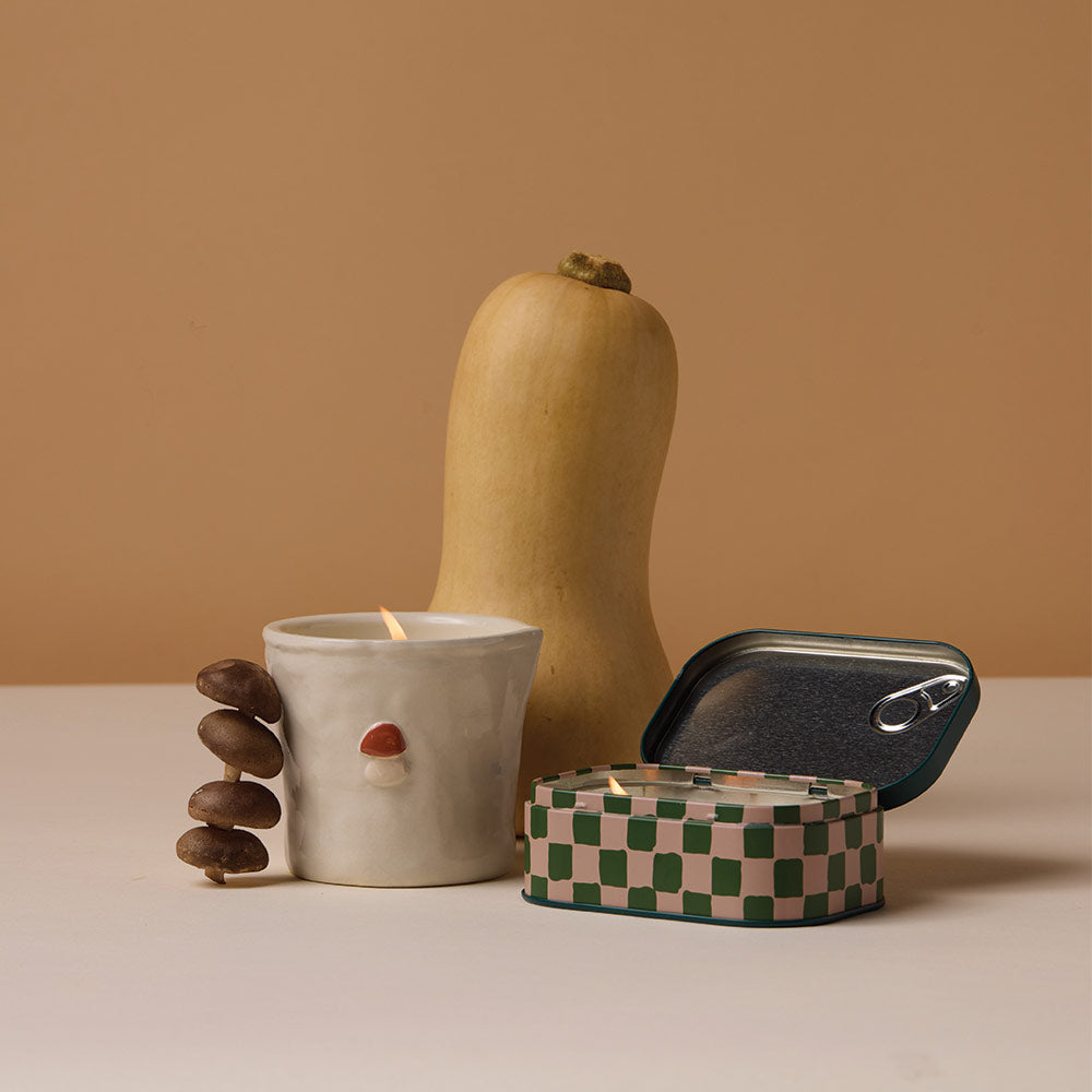 Bistro Mushroom Ceramic Candle