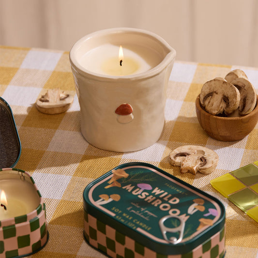 Bistro Mushroom Ceramic Candle