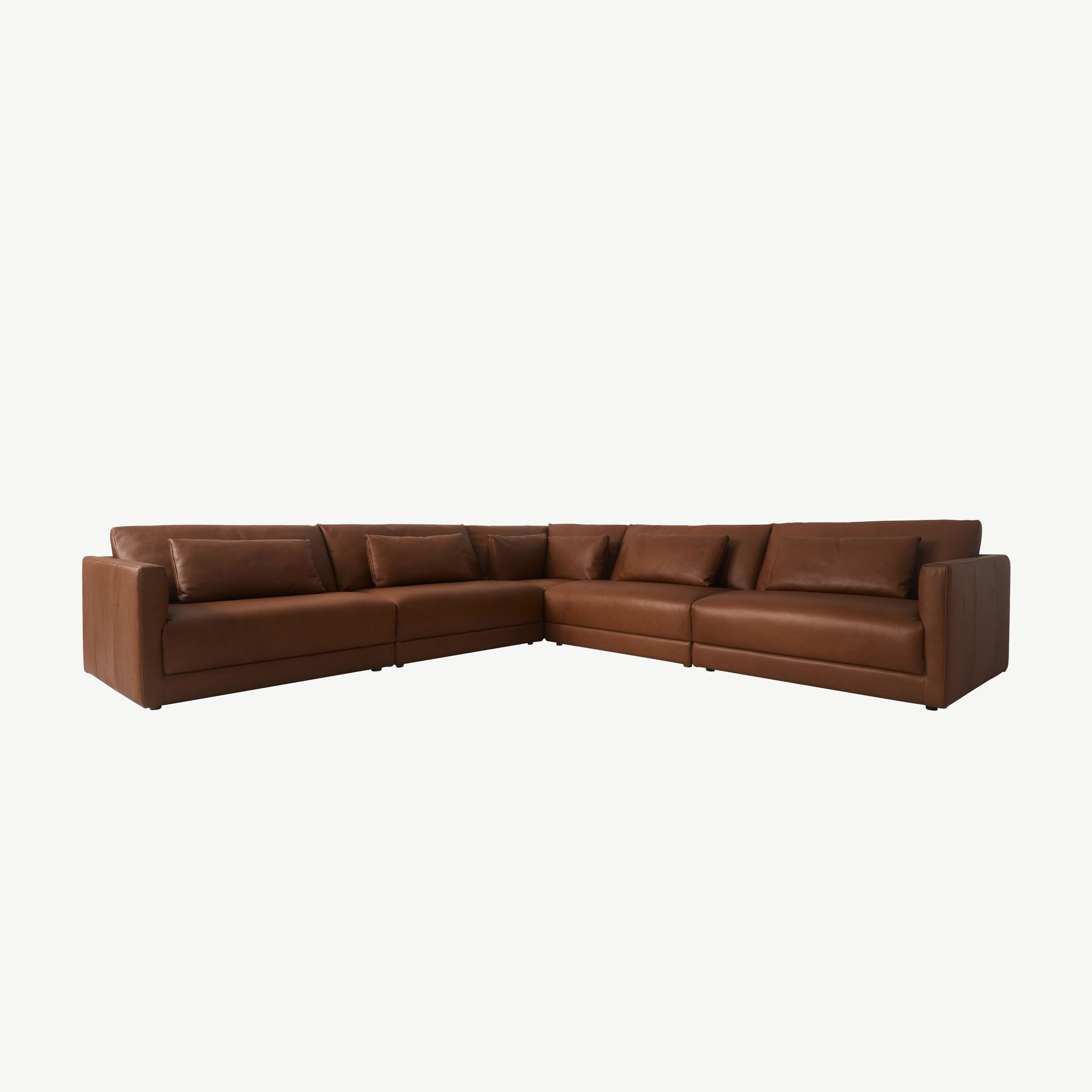 Marilla Corner Group Sofa in Ponderosa-Nutmeg
