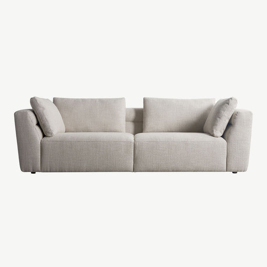 Napier 3 Seater Sofa in Forest Basket-Weave-Flax