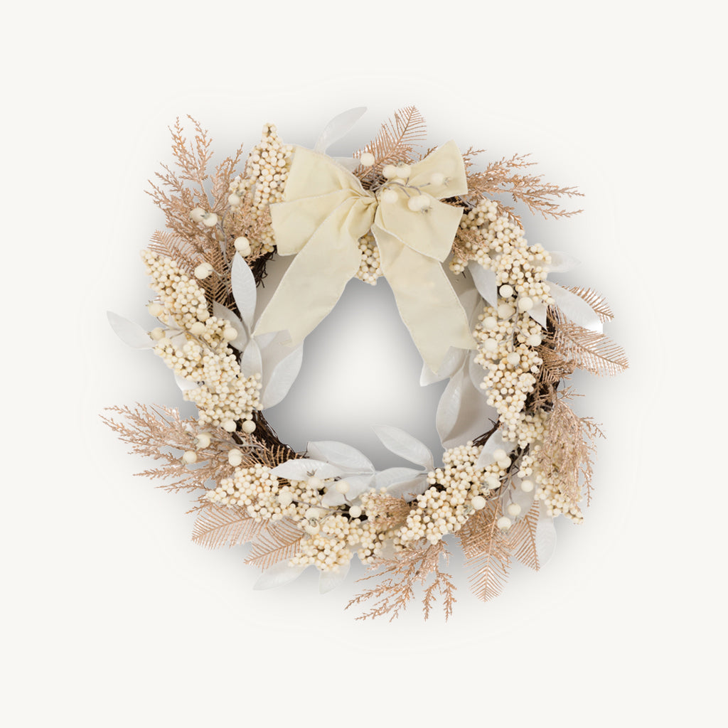 Festive Berry Wreath with Bow