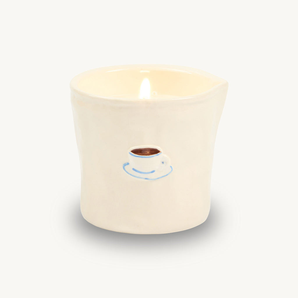 Bistro Cappuccino Ceramic Soy Candle