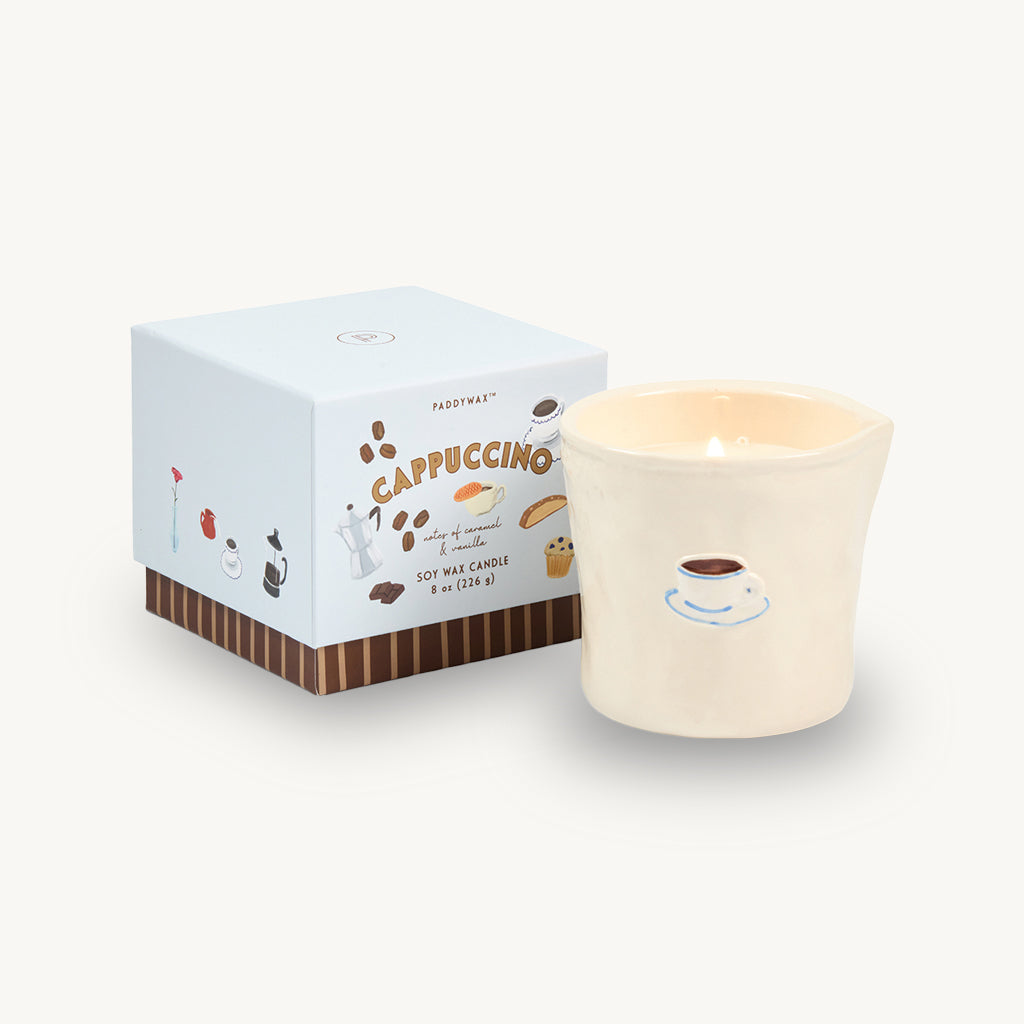 Bistro Cappuccino Ceramic Soy Candle
