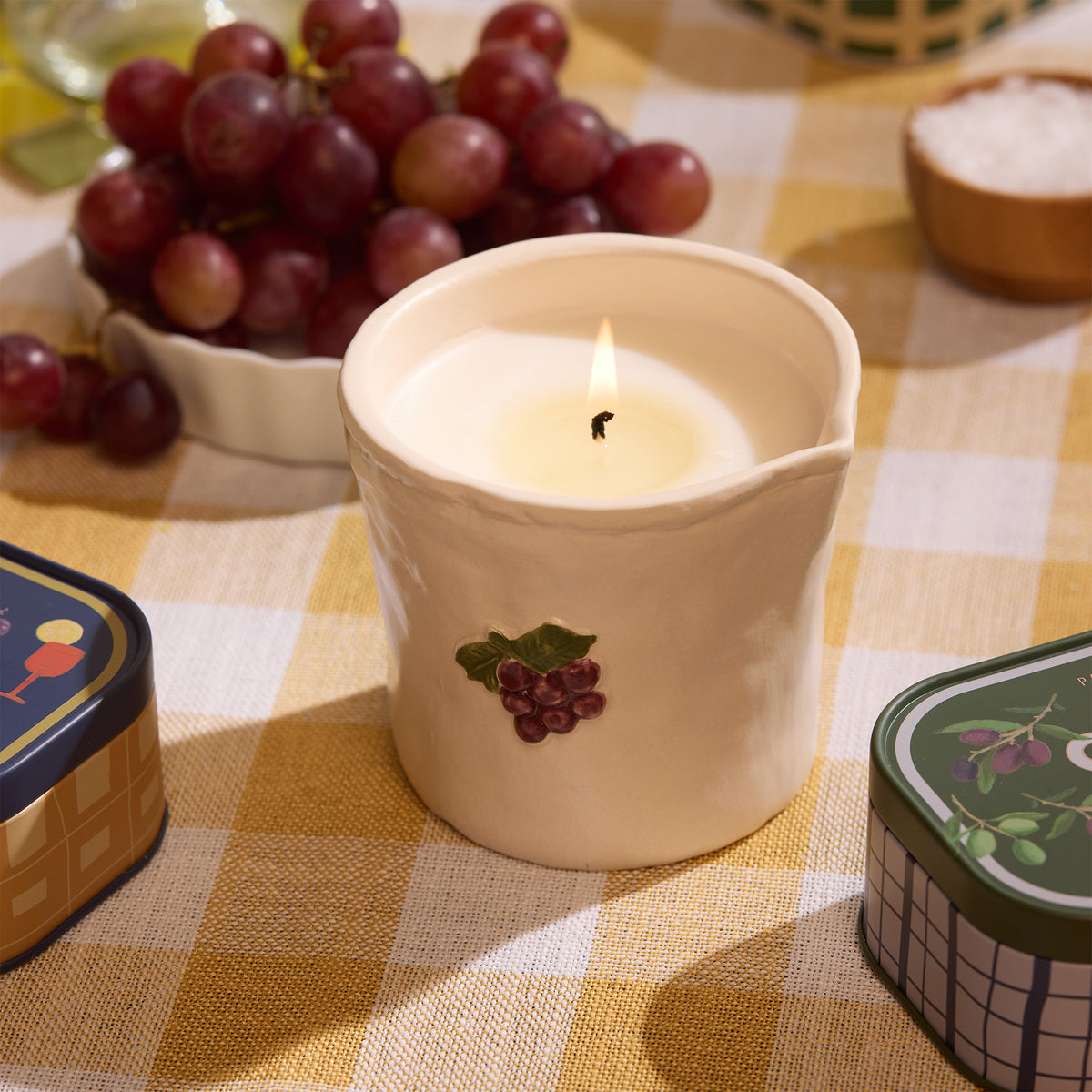 Bistro Bordeaux Grape Ceramic Soy Candle
