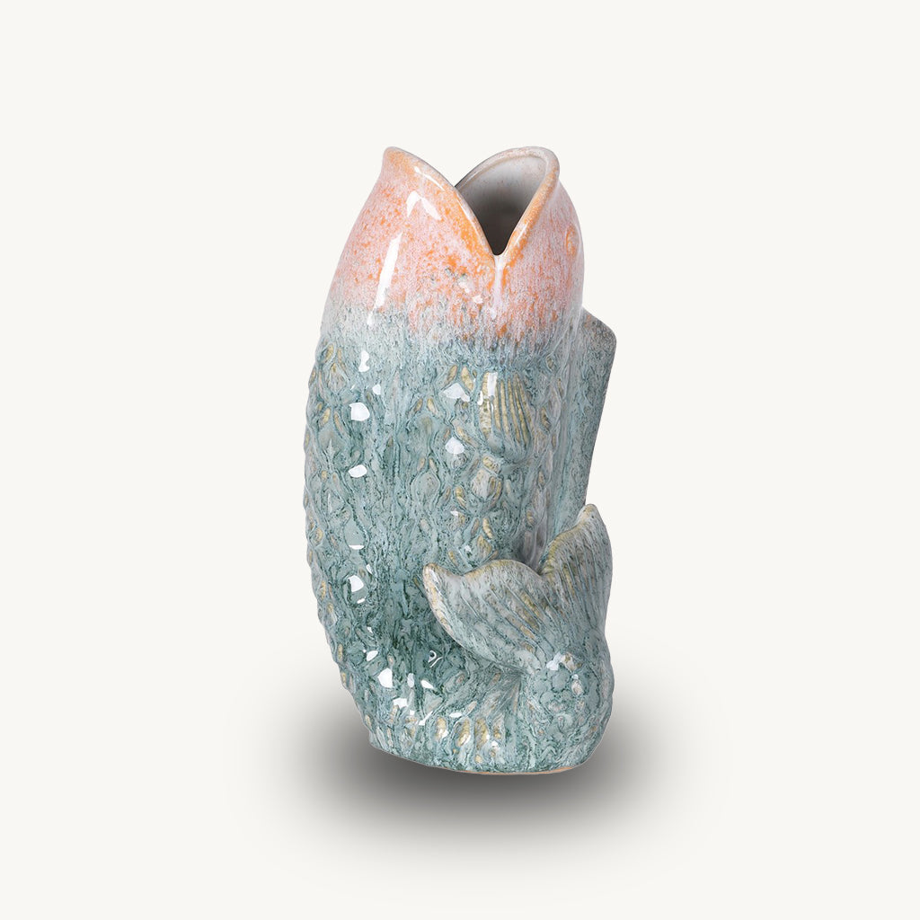Blue Ombre Fish Vase