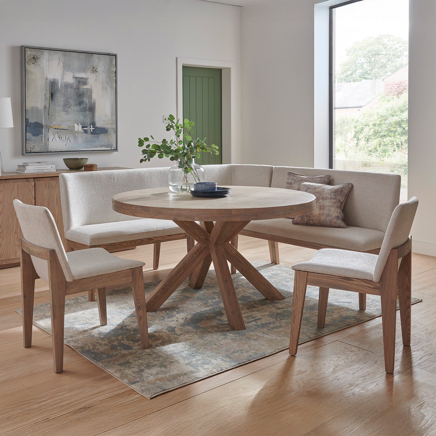 Boden Round Table Dining Bundle in Natural