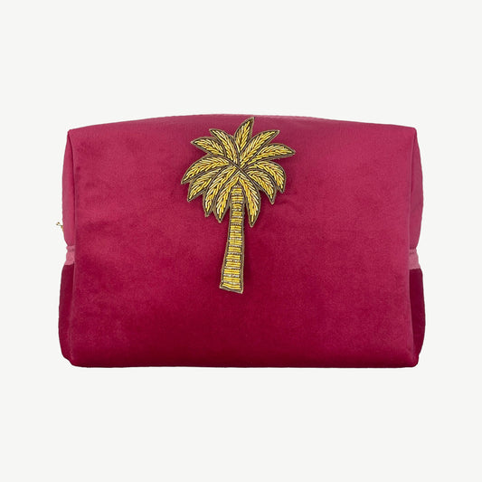Pink Palm Tree make up bag