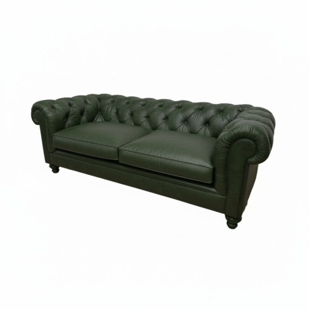 Britannia Leather Sofa in Green