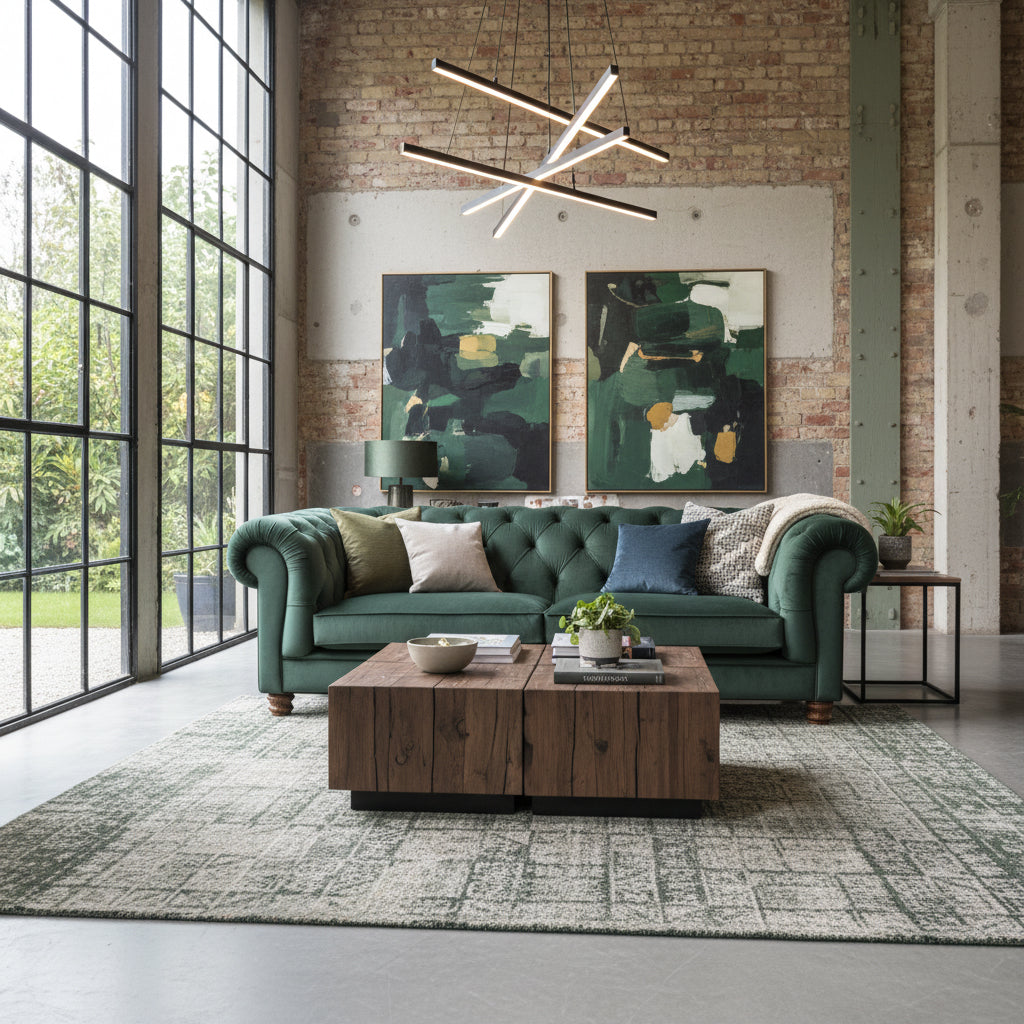 Britannia Velvet Sofa in Bottle Green