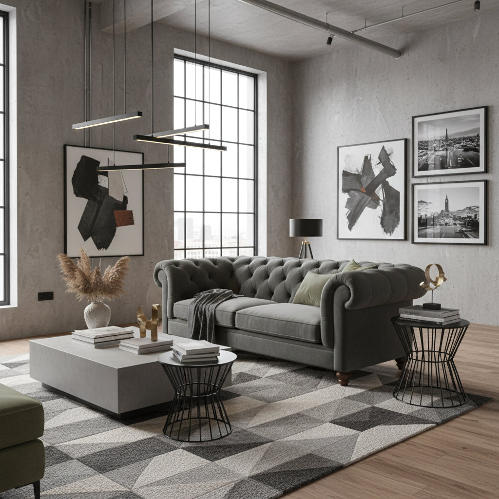 Britannia Velvet Sofa in Charcoal