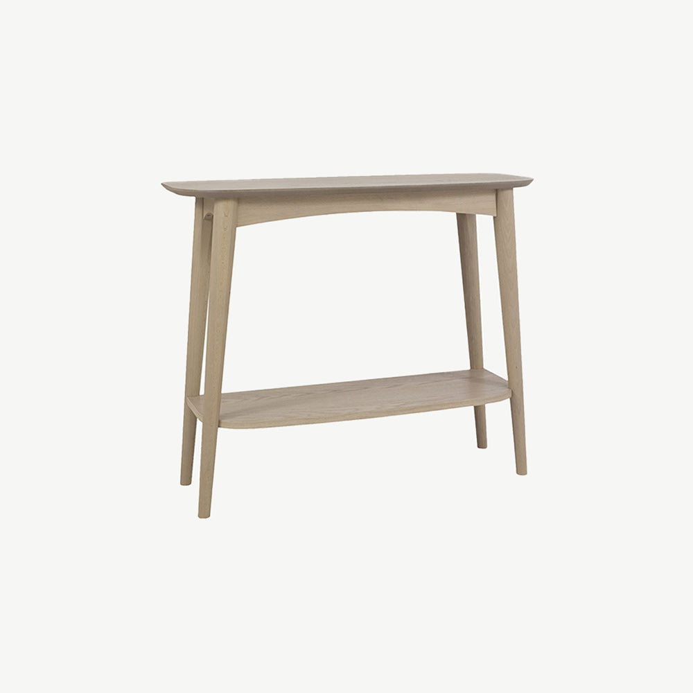 Brondby Scandi Oak Console Table with Shelf
