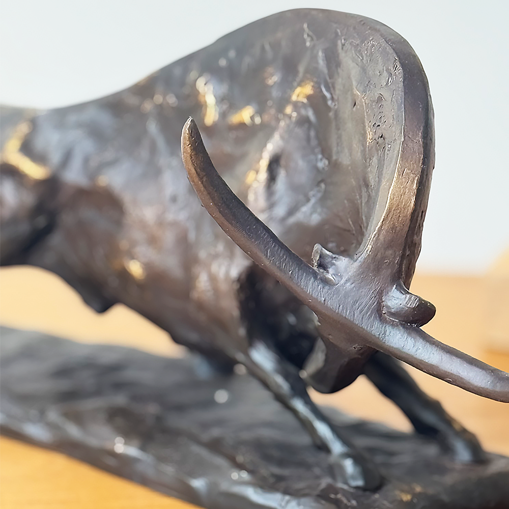 Bronze Bull Sculpture