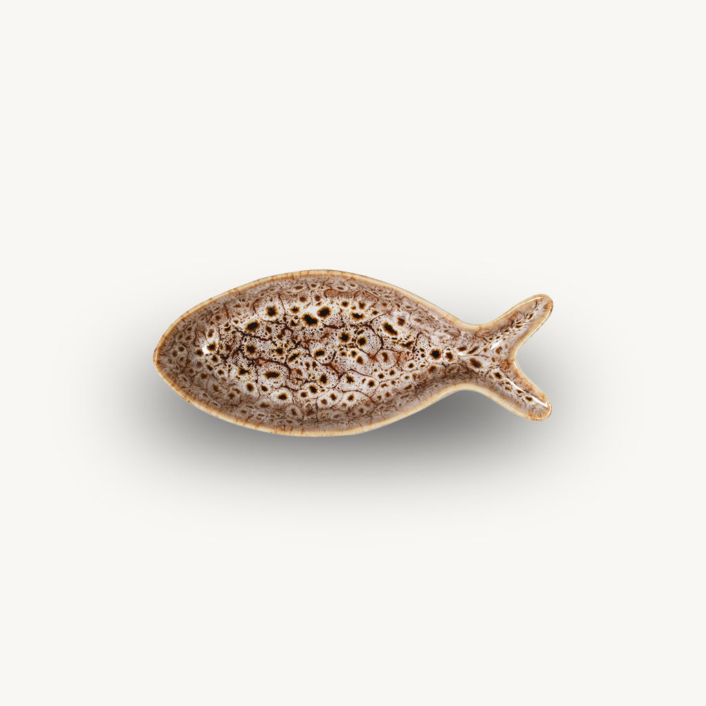 Brown Speckled Fish Dish