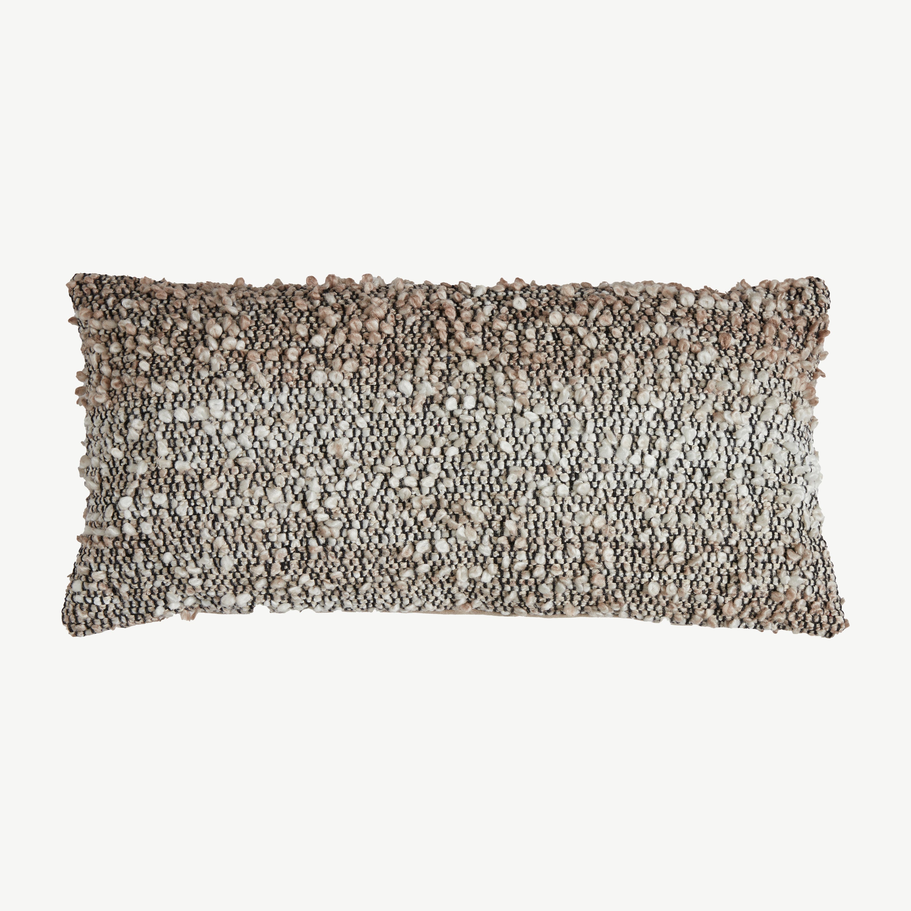 Stylish brown boucle cushion