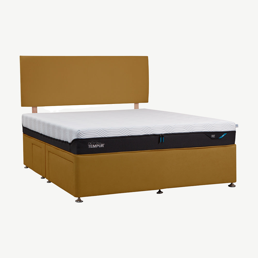 TEMPUR® Buckingham Conti Drawer Divan in Mustard