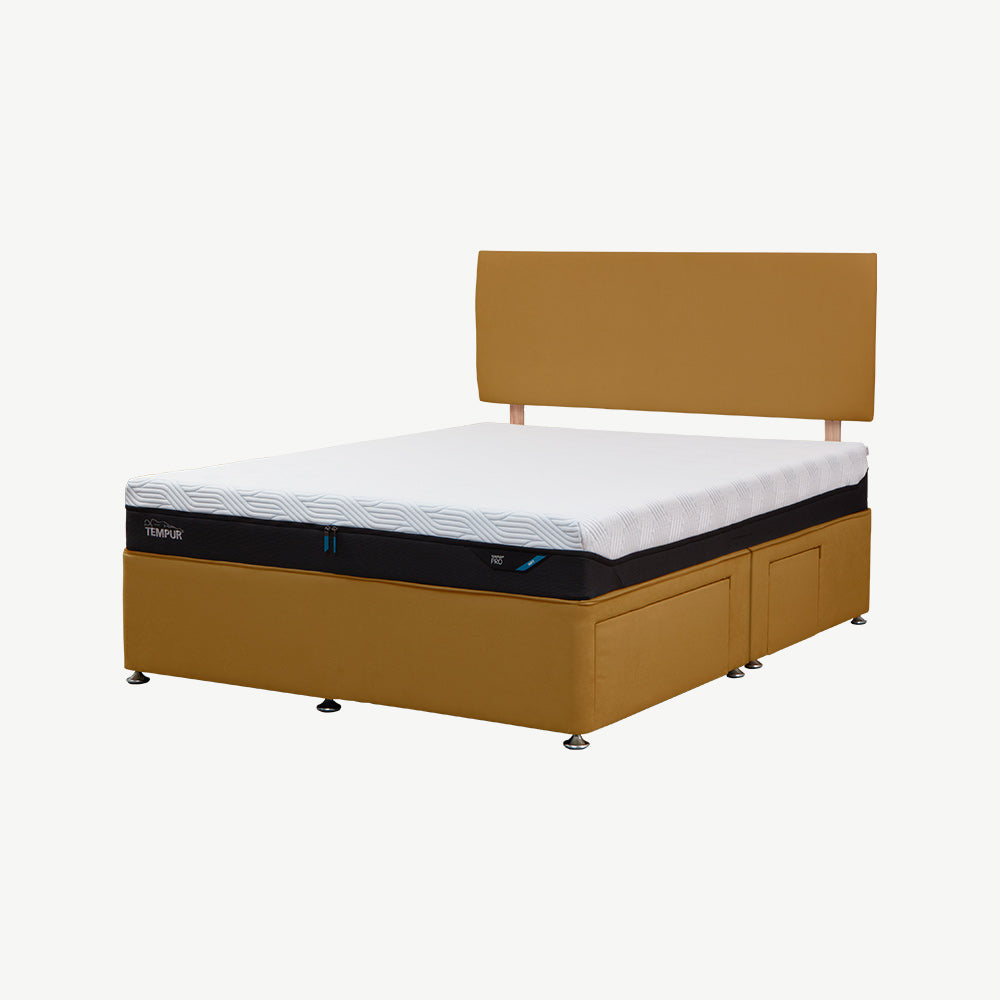 TEMPUR® Buckingham Conti Drawer Divan in Mustard