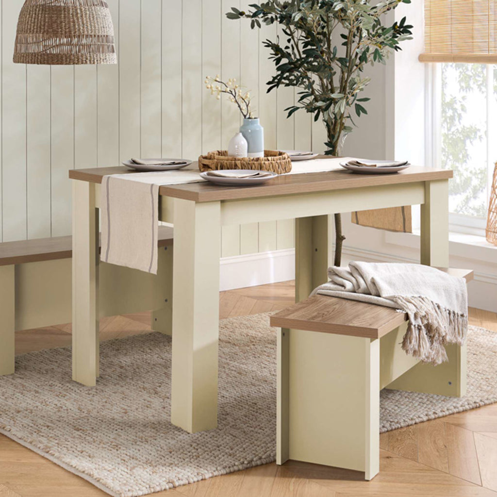 Burwick Dining Table and Bench Set