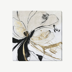 Black Bloom I Wrapped Canvas